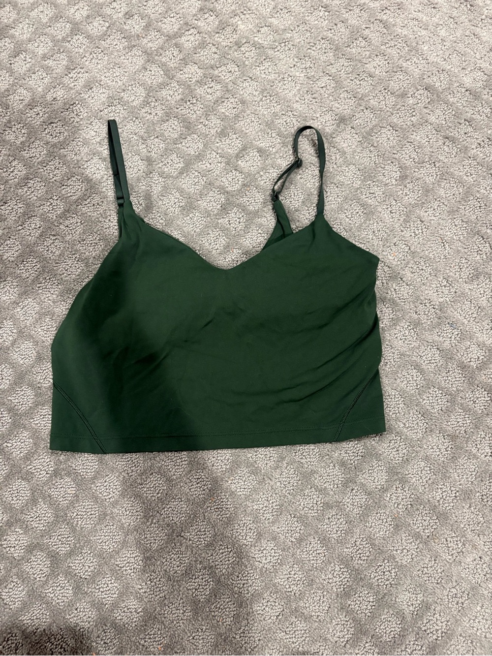 Forest Green Lululemon Align Cropped Cami Tank